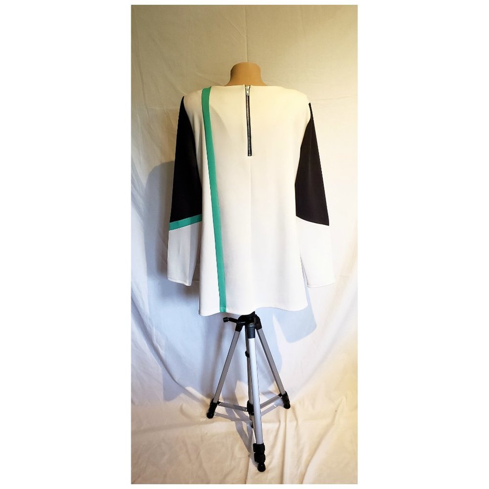 Worthington Dress - White, Black and Mint - Picture 4 of 5